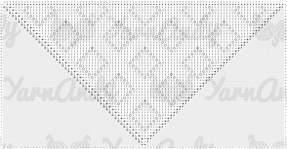 Diamond lace Tunisian crochet free bandana pattern 7 Lacy diamond Tunisian crochet bandana free pattern full chart wat