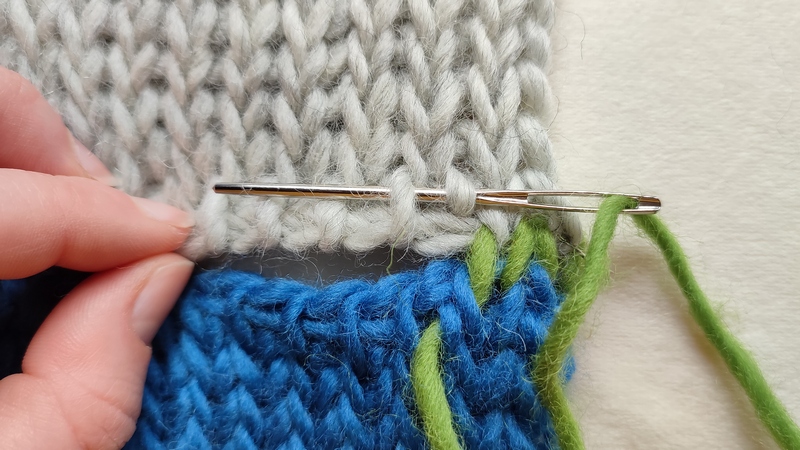 How to sew Tunisian knit stitch row to row 15 How to seam Tunisian knit stitch top to top 4