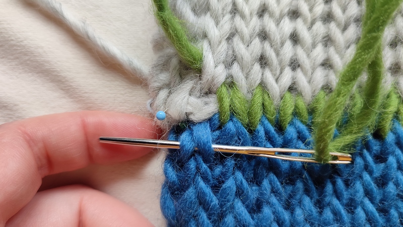 How to sew Tunisian knit stitch row to row 17 How to seam Tunisian knit stitch top to top 6