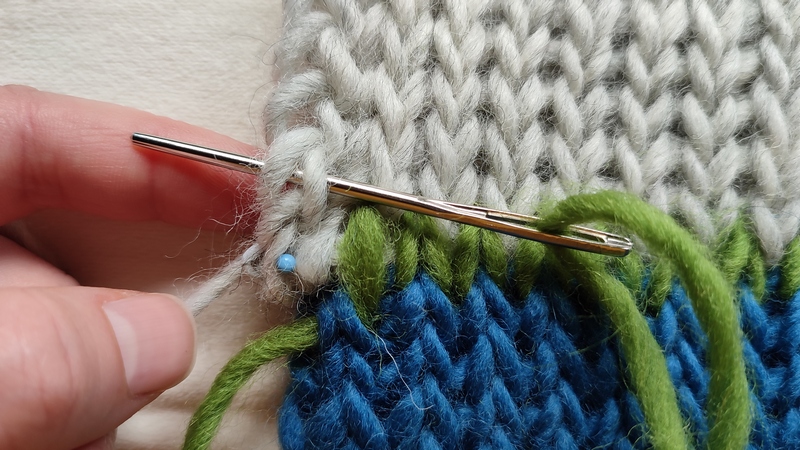 How to sew Tunisian knit stitch row to row 18 How to seam Tunisian knit stitch top to top 7