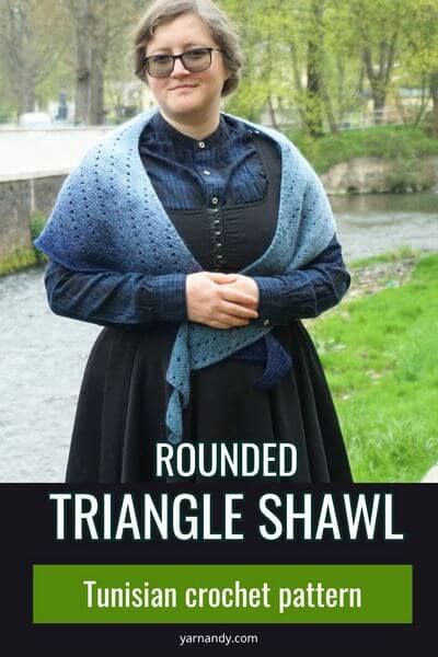 Tunisian crochet asymmetrical rounded triangle shawl tutorial 16 Pin about Tunisian crochet rounded triangle shawl