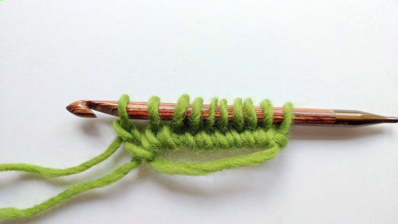 How to start a Tunisian crochet project in a magic ring 8 Tunisian crochet in magic ring 07