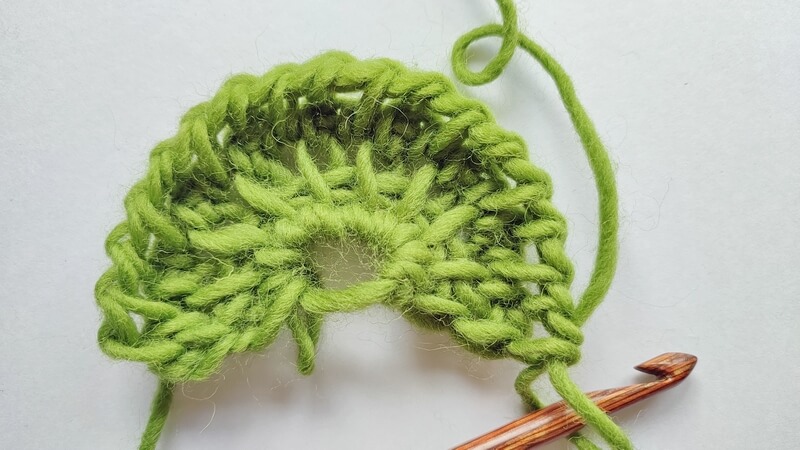 How to start a Tunisian crochet project in a magic ring 14 Tunisian crochet in magic ring 13