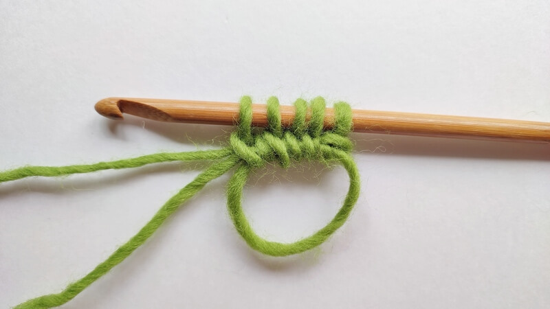 How to start a Tunisian crochet project in a magic ring 17 Tunisian crochet in magic ring in the round 02