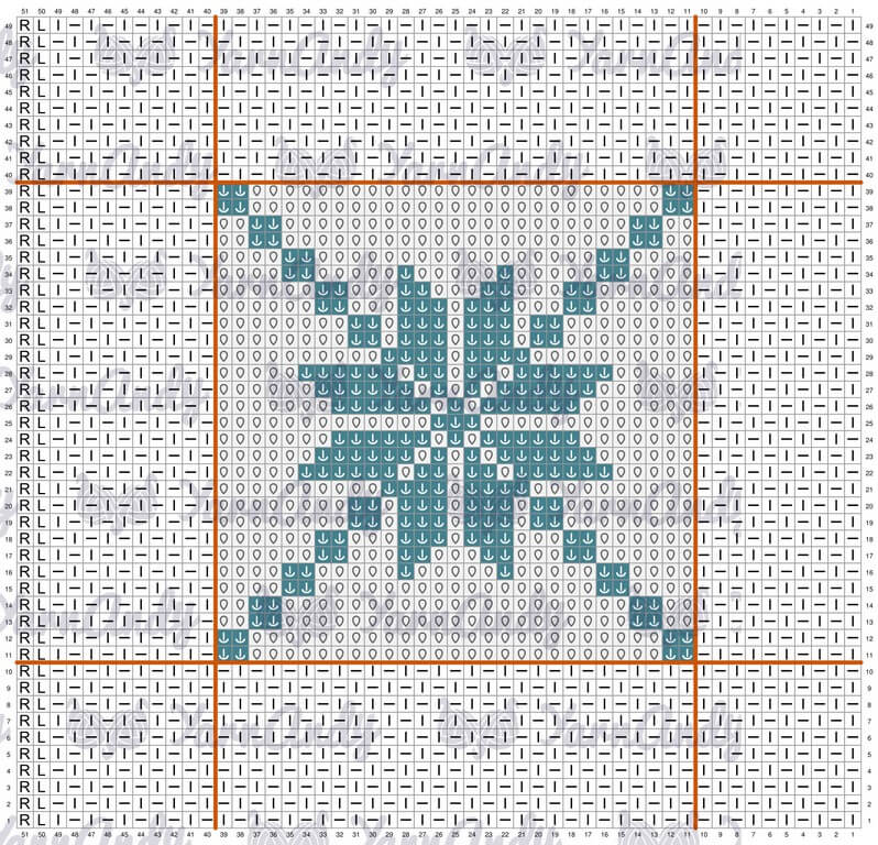 Nordic star Tunisian crochet baby blanket pattern 11 Frost flowers baby blanket pattern chart w watermark
