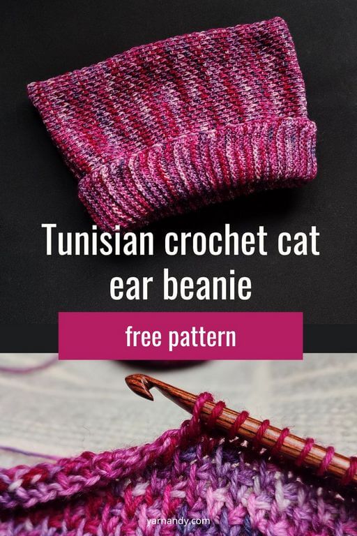 Tunisian crochet cat ear beanie free pattern 30 Pin about free Tunisian crochet cat ear beanie pattern 768p