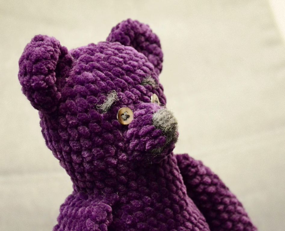 Martin the big teddy crochet pattern face