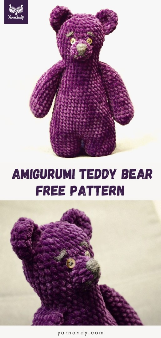 Pin Amigurumi teddy bear 1080