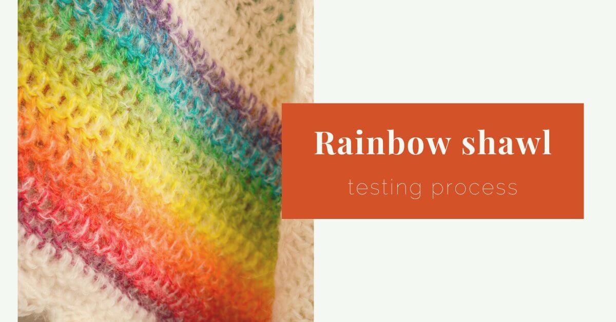 Rainbow shawl testing cover photo