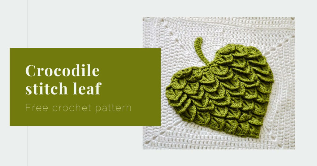 Crocodile stitch leaf or heart pattern cover photo