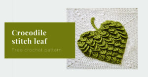 Crocodile stitch leaf or heart pattern cover photo