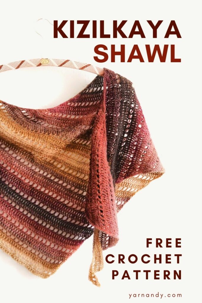 Pin Kizilkaya shawl free video crochet pattern