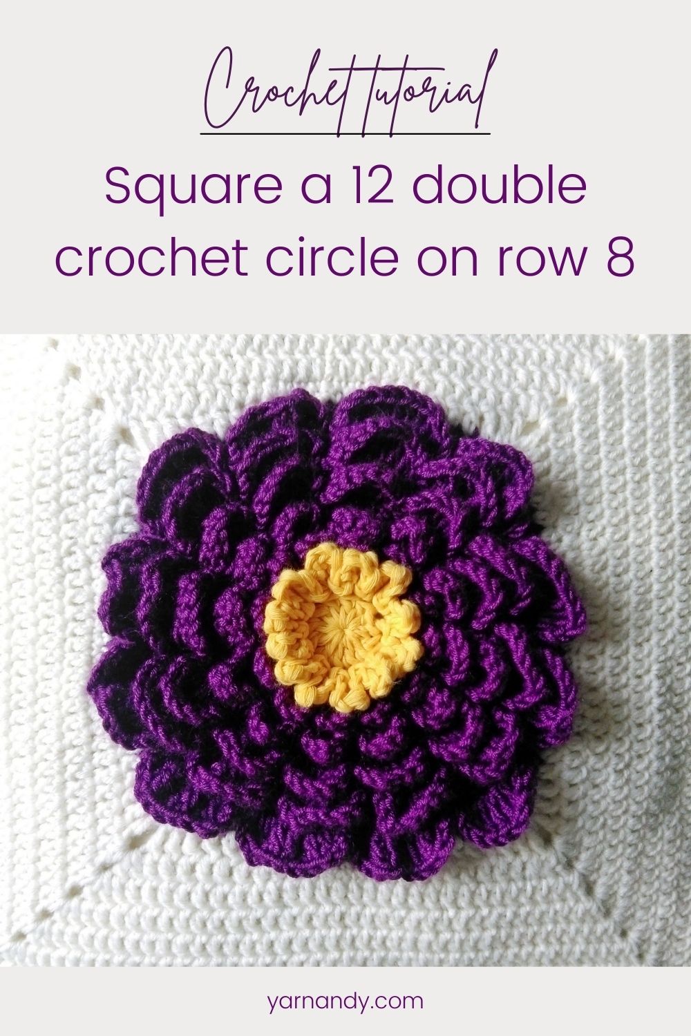 How to square a crochet circle with 8 Dc rows easy as pie Yarnandy