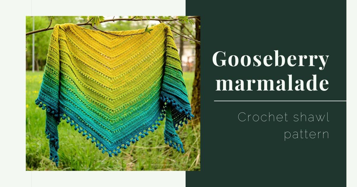 gooseberry marmalade crochet shawl pattern cover photo