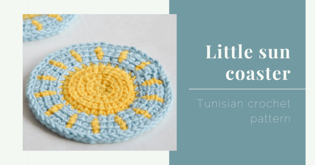 little sun coaster Tunisian crochet pattern yarnandy