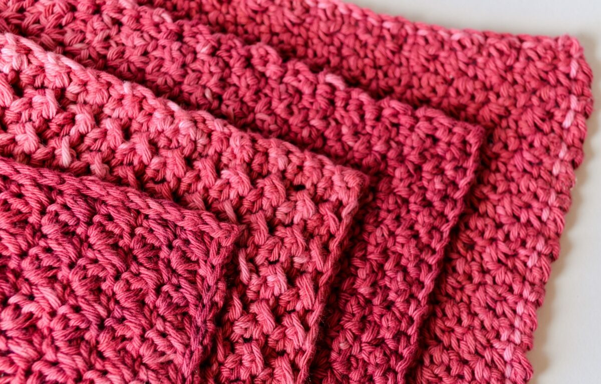 Beautiful crochet washcloth free pattern - stack of washcloths