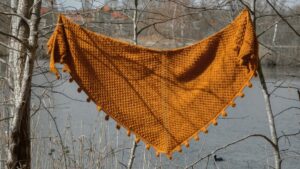 Limonite shawl Tunisian crochet pattern