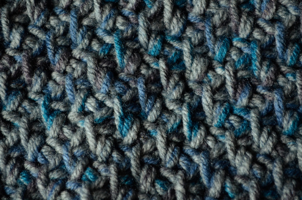 Tunisian crochet pattern Asparagus stitch close up