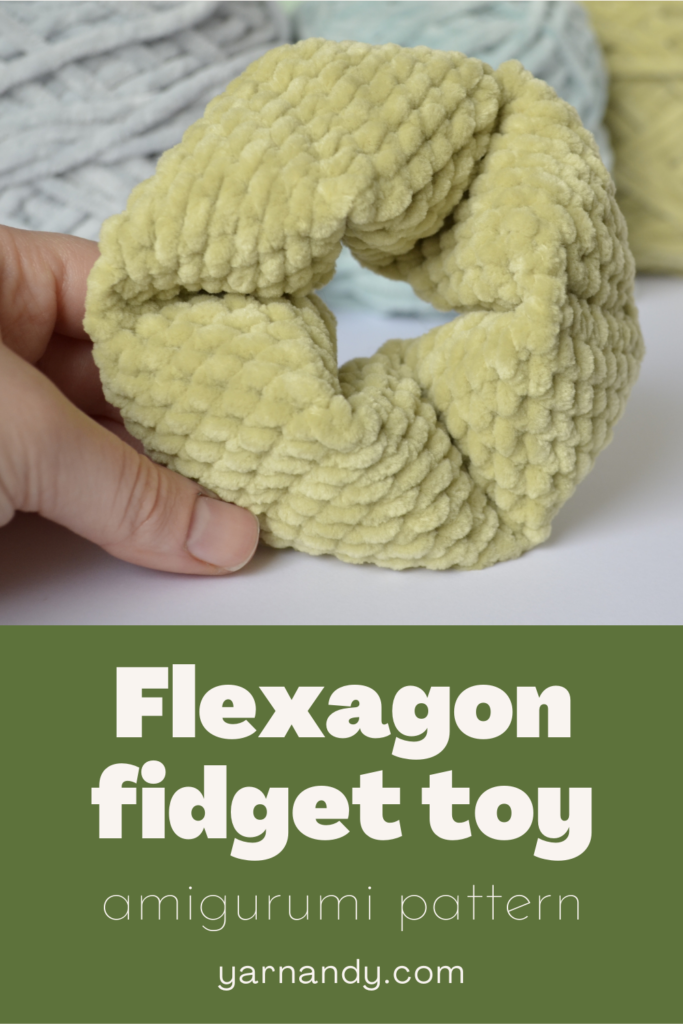 Pin flexagon fidget toy crochet pattern