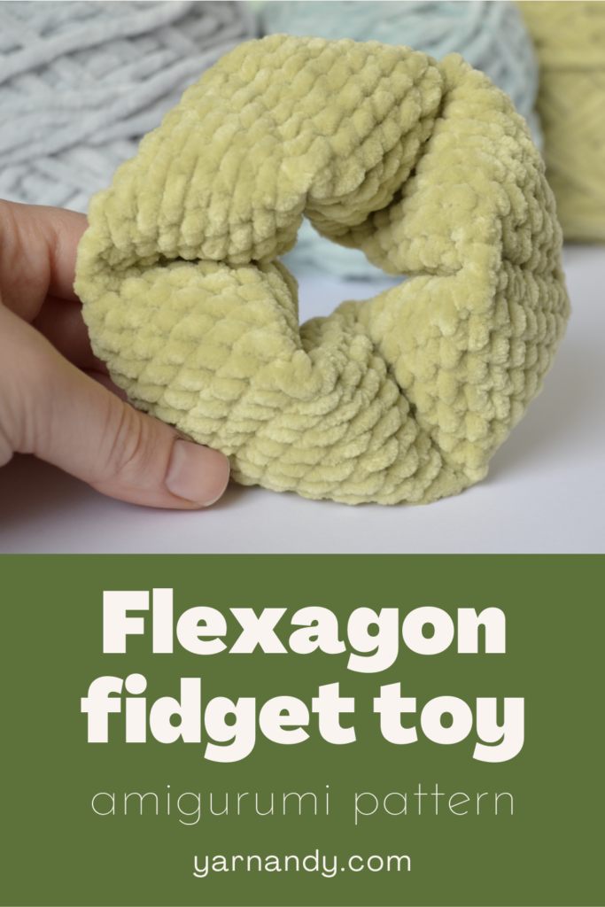 Flexagon fidget toy crochet pattern with free video tutorial Yarnandy