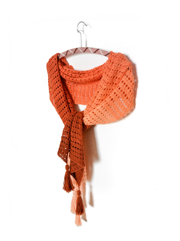 Imperial topaz wrap - easy tunisian crochet pattern