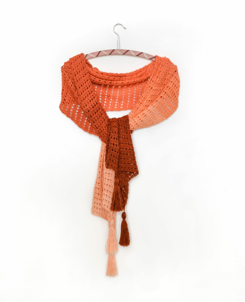 Crisp peach wrap Tunisian crochet pattern 7 imperial topaz 92 scaled
