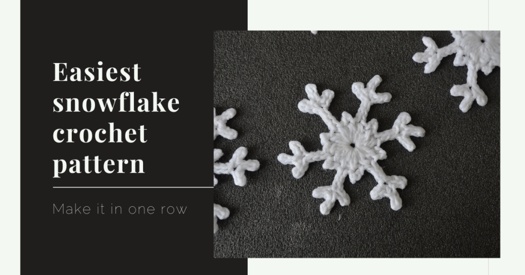 easiest crochet snowflake pattern yarnandy cover