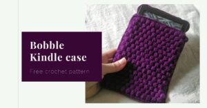 Bobble Kindle case crochet pattern yarnandy cover