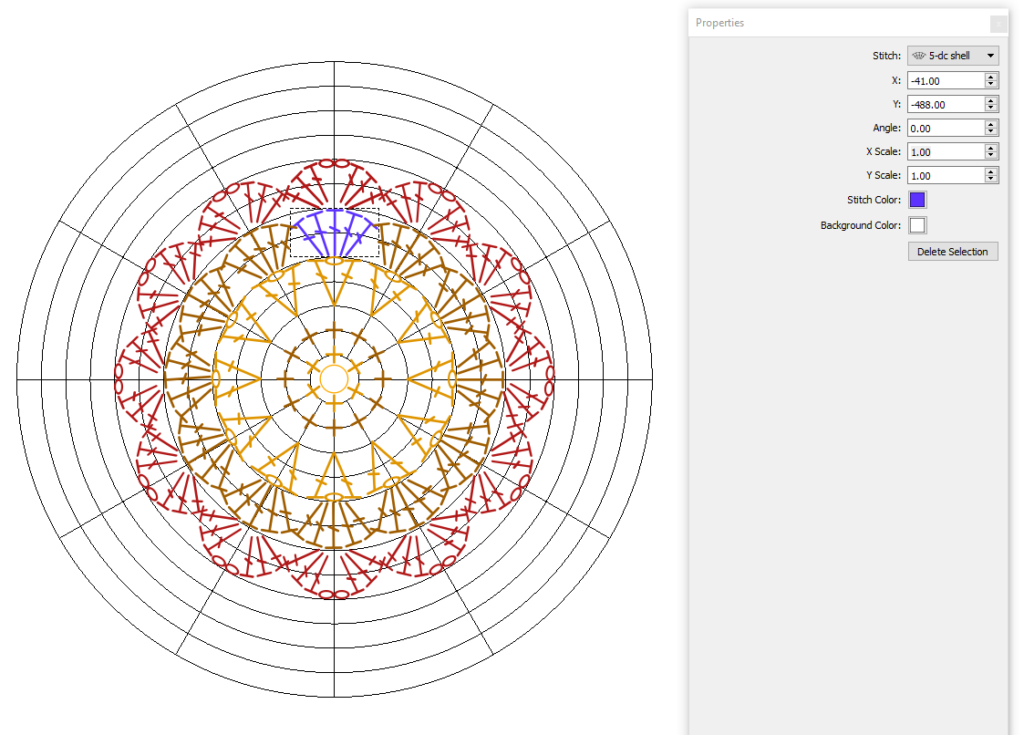 Crochet Charts stitch properties