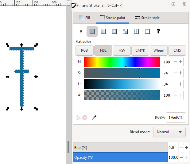 Inkscape change stroke color