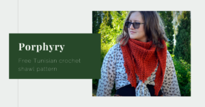 Porphyry free Tunisian crochet pattern yarnandy featured image
