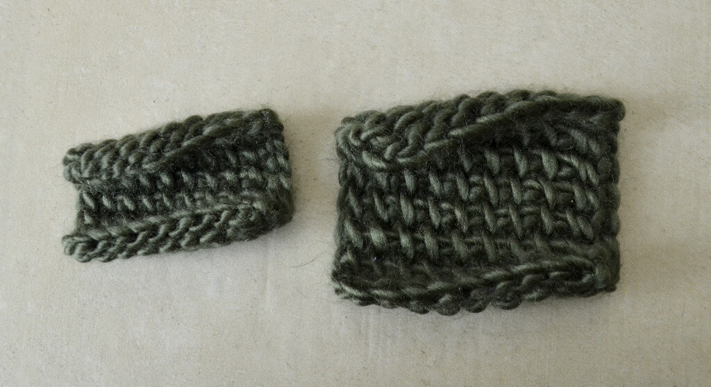Reduce or remove tunisian crochet curling 7