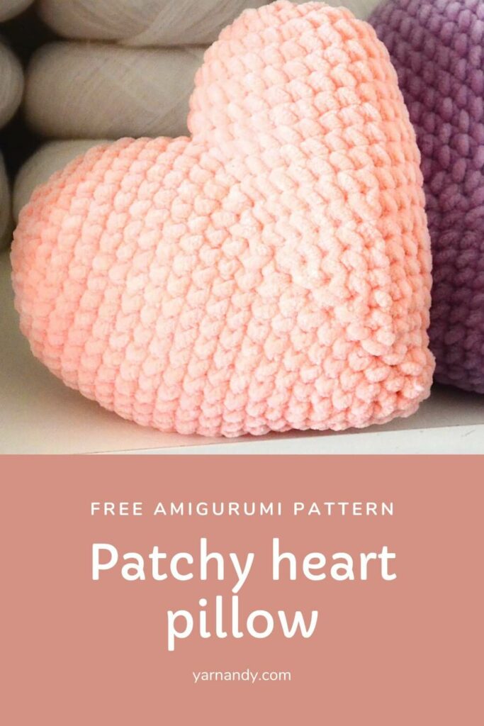 Free amigurumi heart pattern - Patchy heart pillow 6 patchy heart pillow amigurumi pattern pinterest