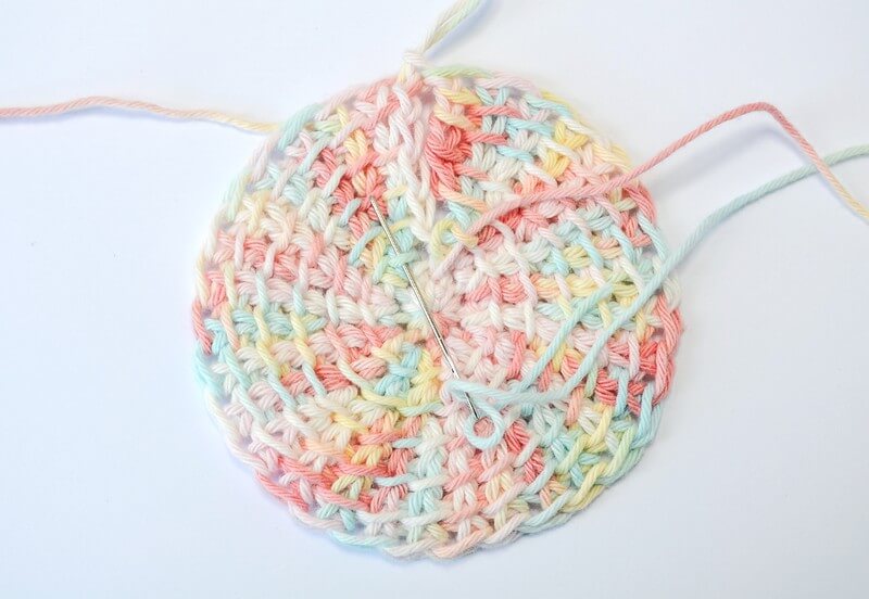 Tunisian crochet in the round (Magic Loop) 