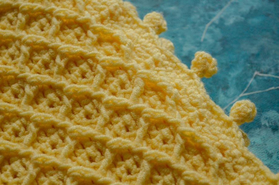 Honeycomb baby blanket crochet pattern 7