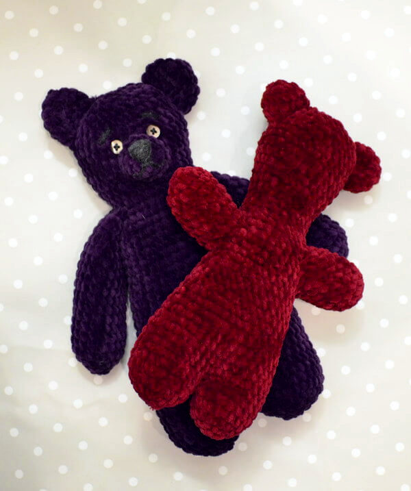 big teddy crochet pattern two sizes