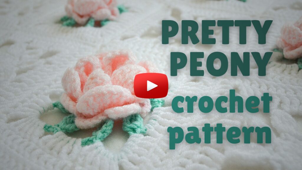 Dear Peony - flower granny square video thumbnail