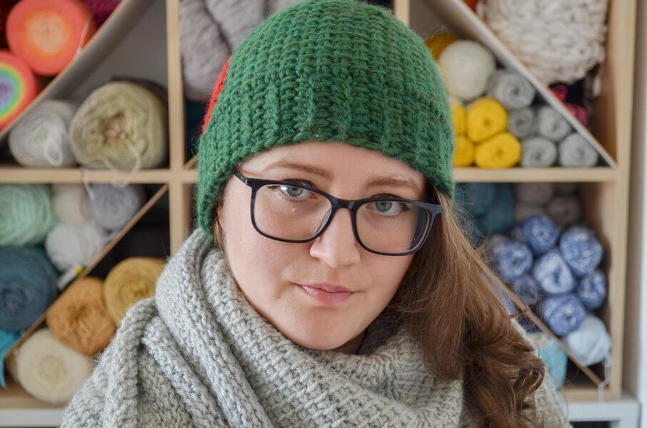 Tunisian crochet beanie hat pattern Andrea Cretu