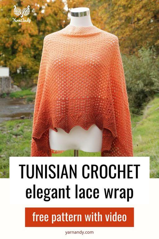 Crisp peach wrap Tunisian crochet pattern 9 Pin about crisp peach wrap 1024