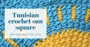 Cover photo Tunisian crochet sun square