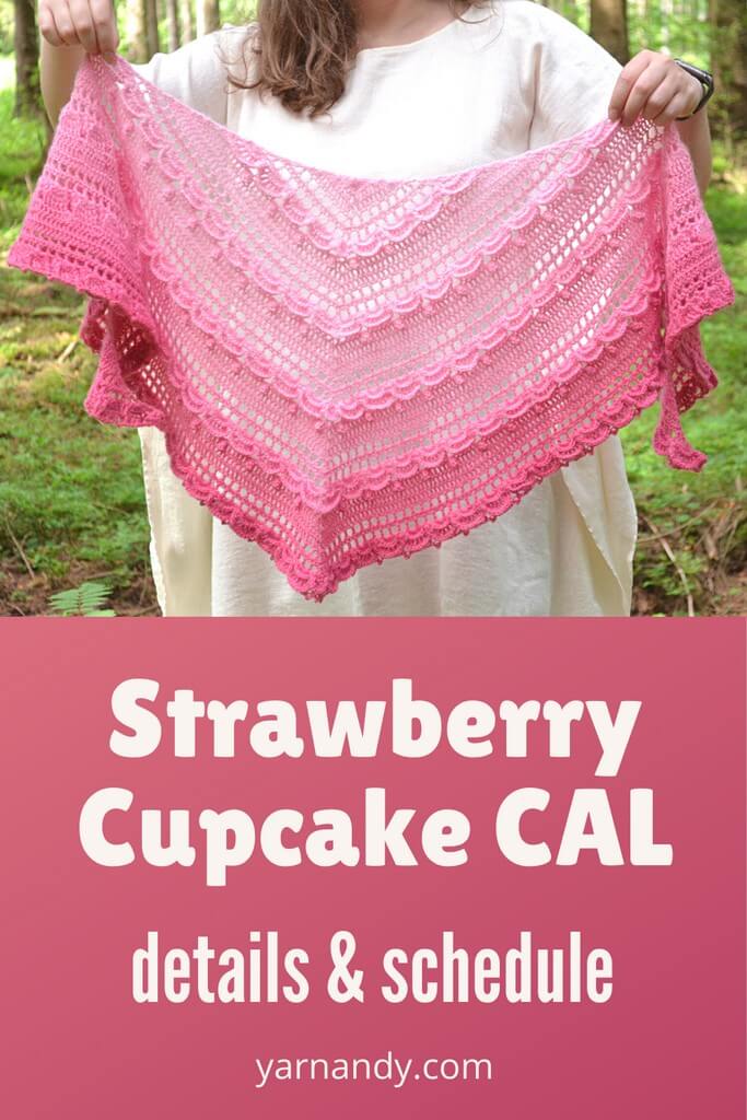 Strawberry cupcake CAL announcement Pinterest