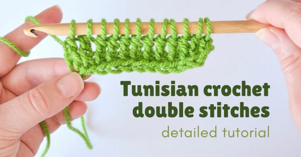 Tunisian Crochet double stitches cover photo