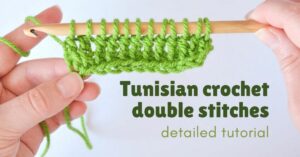 Tunisian Crochet double stitches cover photo