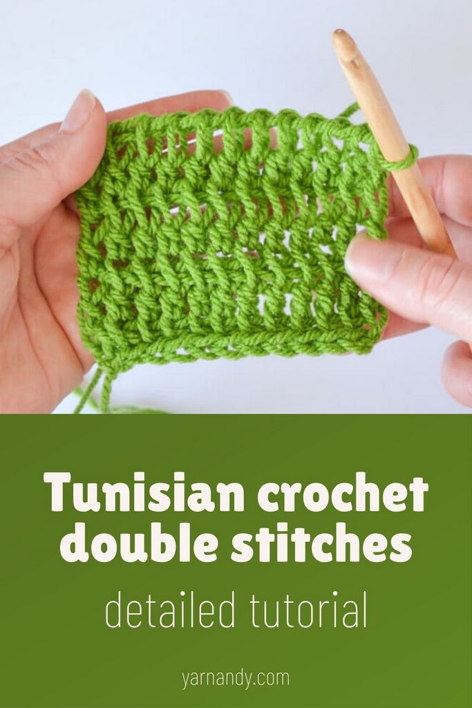 Tunisian Crochet double stitches pin