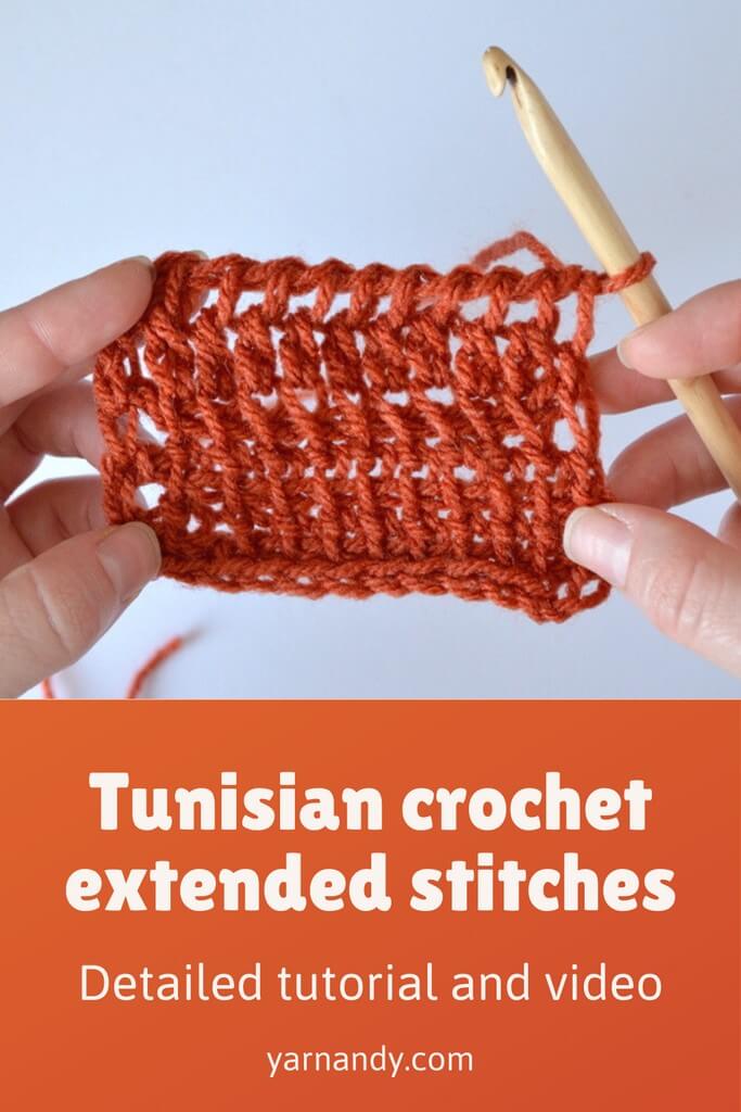 Tunisian Crochet Extended Stitches Pinterest