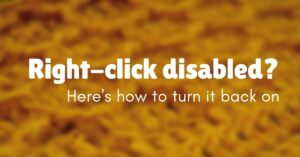 Cover photo enable right click