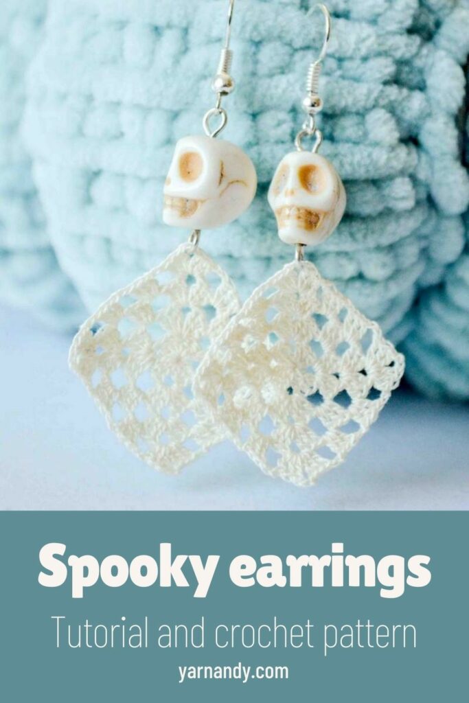 spooky crochet earrings Pinterest
