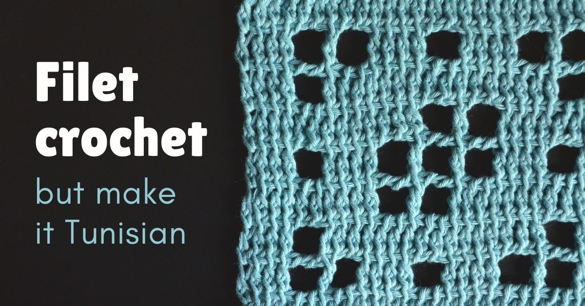 Cover Tunisian filet crochet