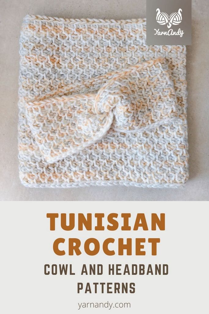 Pinterest Tunisian crochet patterns for headband and cowl
