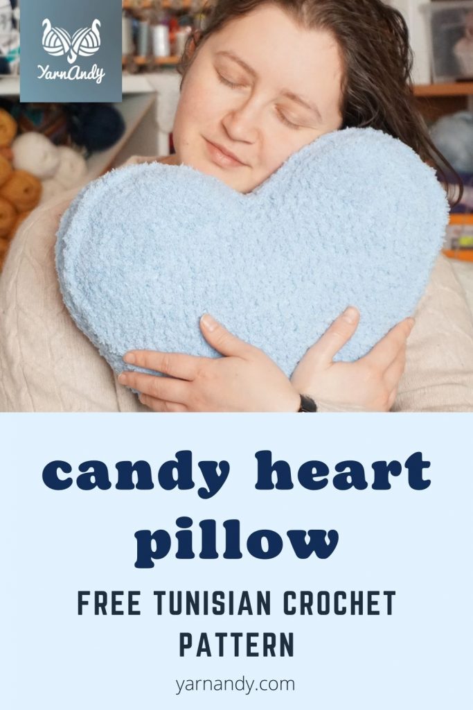 Pinterest graphics candy heart Tunisian crochet heart pillow